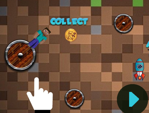 Игра MineBlock се върти и летеше приключение  онлайн