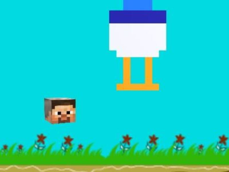 Игра Пилешки жокей: Полет в Minecraft онлайн