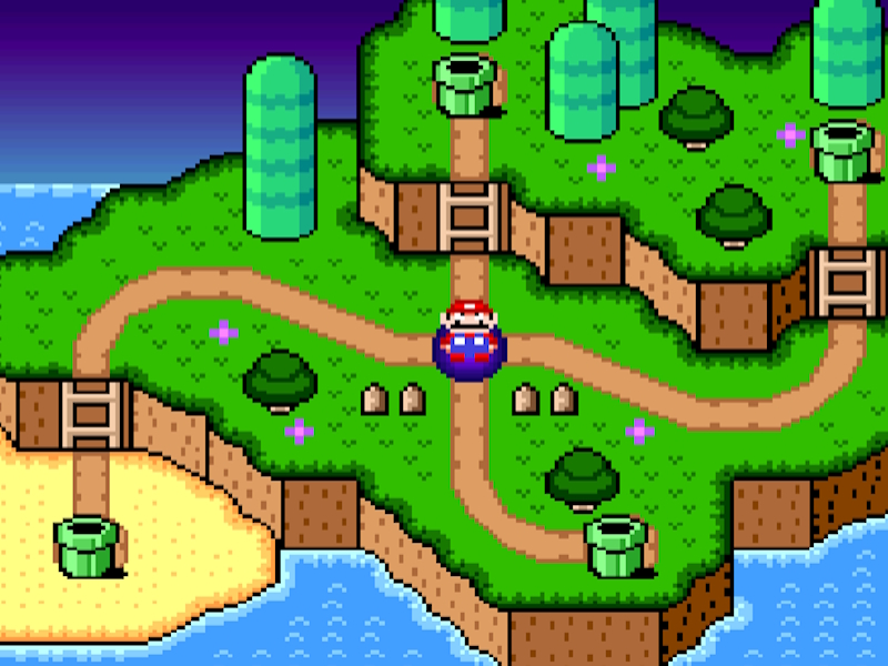 Игра Super Mario World: Легенда за четири клавиша онлайн