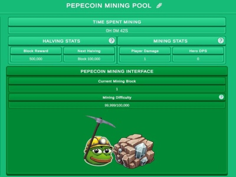 Игра Pepecin Miner Simulator онлайн