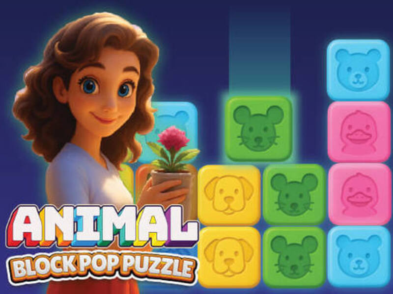 Игра Животни: Блок пъзел онлайн