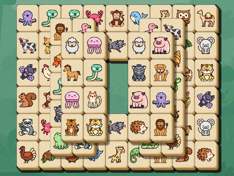 Игра Pasyans Majong Creature онлайн