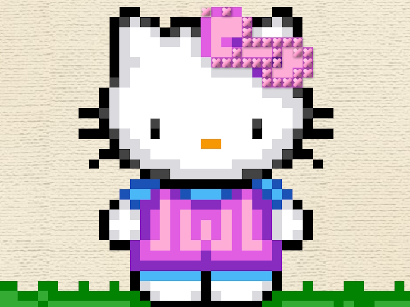 Игра Hallo Kitty: Cross бродерия онлайн